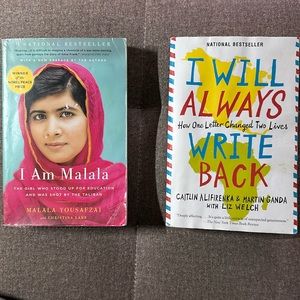 Two book set- I Am Malala and I Will Always Write Back.